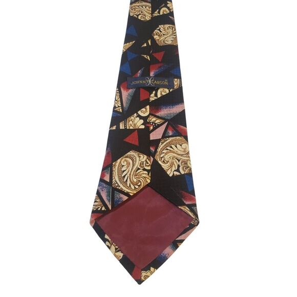 Johnny‎ Carson Neck Tie Mens Luxury Multicolor Abstract Business Church Designer - Picture 4 of 12